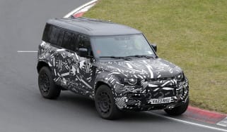 New Land Rover Defender Octa testing - front cornering 